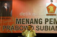 Bila Partai Gerindra menang dalam pemilu legislatif, Prabowo siap diusung untuk maju menjadi Presiden.     