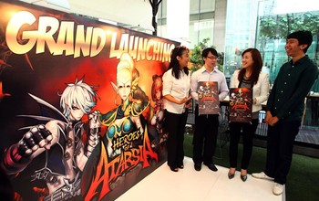 Hadir dalam acara tersebut (ki-ka) Wida Handoyo (Marketing Manager Megaxus), Felix Darmoko (Brand Manager Megaxus), Eva Muliawati (Managing Director Megaxus) dan Bambang Budiman (Senior Content Manager Megaxus).