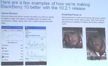 BlackBerry juga memperbarui fungsi dari device monitor dan membuat tampilan user interface di ponsel BlackBerry 10 jadi lebih simpel.