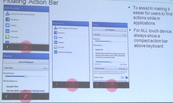 BlackBerry juga menyiapkan serangkaian action bar baru yang selalu menemani pengguna saat memilah-milih aplikasi untuk mempersingkat proses pengolahannya.