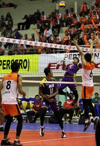 Turnamen Bola Voli PROLIGA 2014 Putaran kedua seri pertama berlangsung di Kota Malang dari tanggal 31 Januari s/d 2 Februari 2014. (dok PLN).