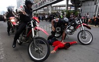 Latihan ini guna mengantisipasi aksi demo anarkis dan teror saat berjalannya pemilihan umum.