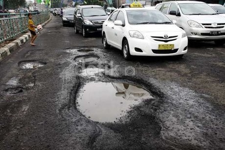 Ada 619 Titik Ruas Jalan di Jakarta yang Berlubang