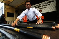 Barang bukti yang diamankan antara lain kabel PCM/LAN, kabel feeder, basefram, kabel duck, dummy, condoit dan tray. 