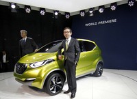 Nissan memperkenalkan konsep ketiga dari Datsun yang dinamai Redi-Go. Reuters/Anindito Mukherje. 