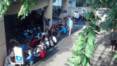 Lalin di Depan Bawaslu Baru Ditutup Pukul 09.00 WIB