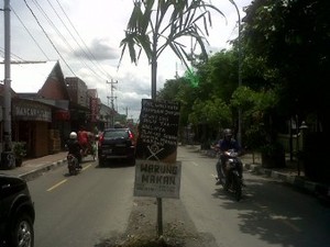 Protes Jalan Rusak, Warga Yogya Tanam Pohon di Jalan