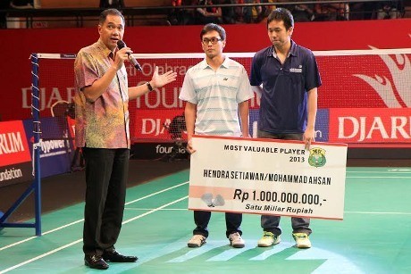 Jadi MVP, Hendra/Ahsan Terima Rp 1 Miliar