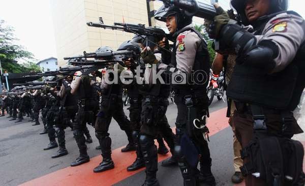 Simulasi Pengamanan Sidang Pleno KPU Digelar