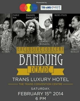 Tiket Konser Bandung Dekade 2014 Dijual Mulai Rp 450 ribu