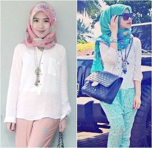 Hijab Style: Cantik Feminin dengan Warna Pastel Ala Angella Fransisca