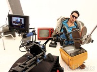 Aksi Nugie saat syuting video klip 'Super PD'. Akew/detikHOT.