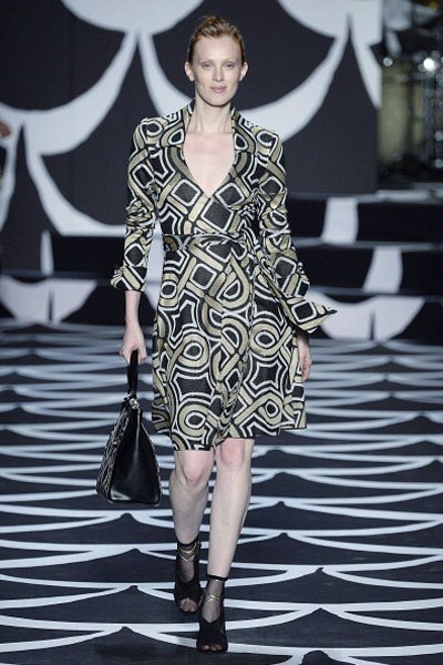 Diane von Furstenberg. Fall/Winter 2014. New York Fashion Week 2014. [Photo by Catwalking/Getty Images]