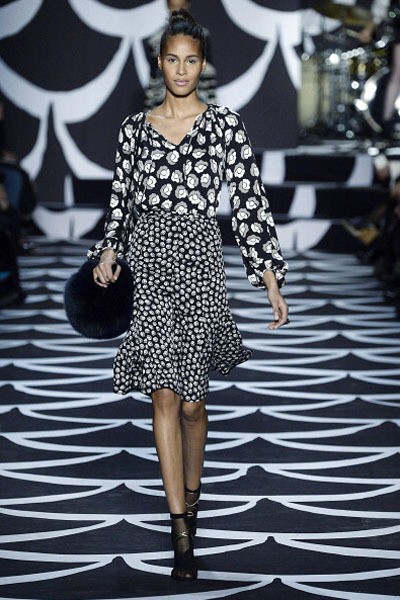 Diane von Furstenberg. Fall/Winter 2014. New York Fashion Week 2014. [Photo by Catwalking/Getty Images]
