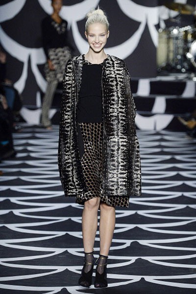 Diane von Furstenberg. Fall/Winter 2014. New York Fashion Week 2014. [Photo by Catwalking/Getty Images]
