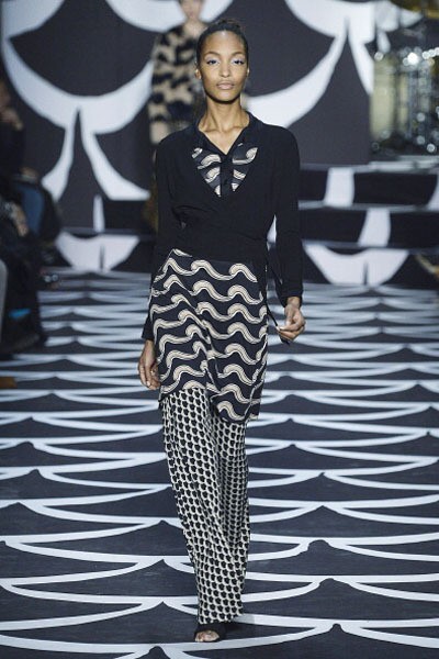 Diane von Furstenberg. Fall/Winter 2014. New York Fashion Week 2014. [Photo by Catwalking/Getty Images]