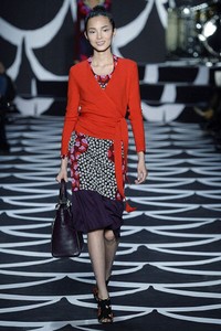 Diane von Furstenberg. Fall/Winter 2014. New York Fashion Week 2014. [Photo by Catwalking/Getty Images]