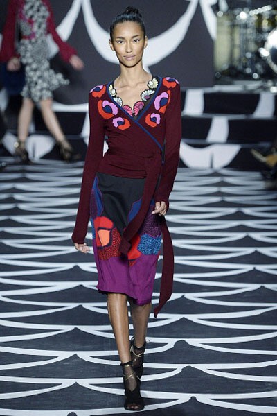 Diane von Furstenberg. Fall/Winter 2014. New York Fashion Week 2014. [Photo by Catwalking/Getty Images]
