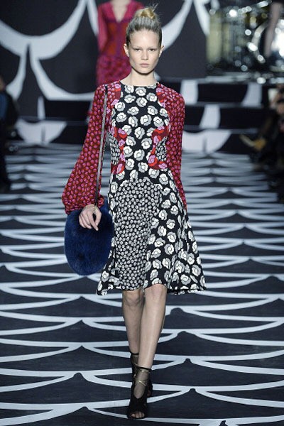 Diane von Furstenberg. Fall/Winter 2014. New York Fashion Week 2014. [Photo by Catwalking/Getty Images]