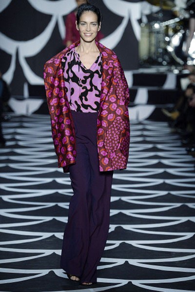 Diane von Furstenberg. Fall/Winter 2014. New York Fashion Week 2014. [Photo by Catwalking/Getty Images]