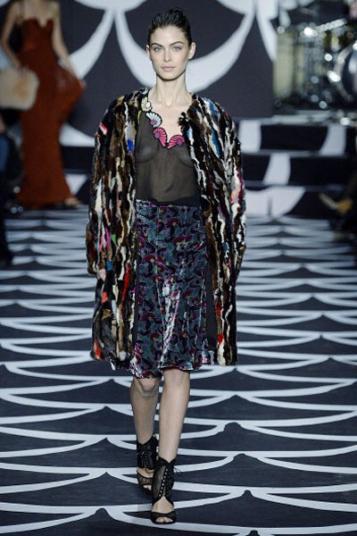 Diane von Furstenberg. Fall/Winter 2014. New York Fashion Week 2014. [Photo by Catwalking/Getty Images]