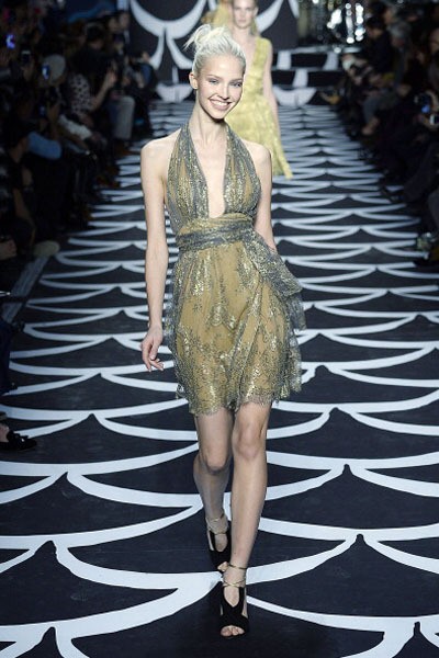 Diane von Furstenberg, Fall/Winter 2014. (Photo by Catwalking/Getty Images)