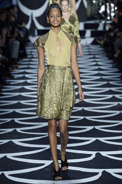 Diane von Furstenberg. Fall/Winter 2014. New York Fashion Week 2014. [Photo by Catwalking/Getty Images]