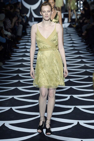 Diane von Furstenberg. Fall/Winter 2014. New York Fashion Week 2014. [Photo by Catwalking/Getty Images]