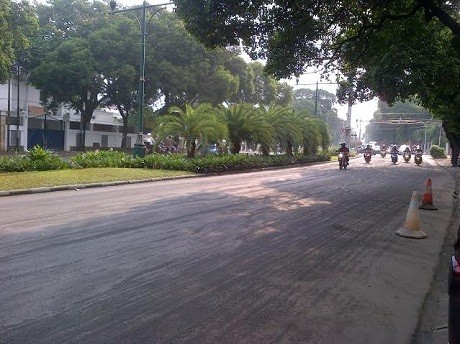 Baru 10 Hari Diaspal, Jalan Imam Bonjol Rusak Lagi