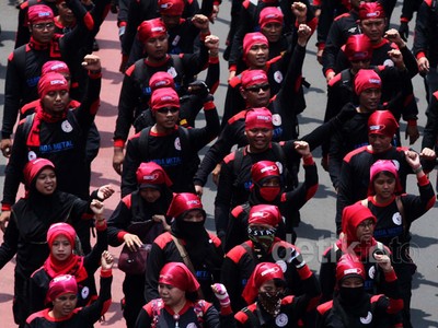 Buruh Long March Tuntut Jaminan Kesehatan