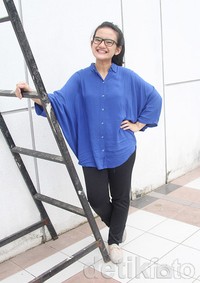 Ia nampak imut dengan gaya sehari-harinya. Gus Mun/detikHOT.