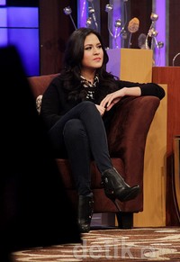 Raisa saat mengisi acara Hitam Putih di Trans7, Selasa (11/2/2014). Asep/detikHOT.