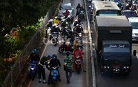 Belasan pengendara sepeda motor terjaring razia.