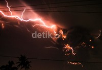     Aktivitas letusan Gunung Kelud tertangkap kamera fotografer. (Alif Ahmad)