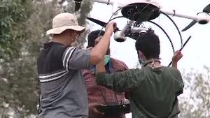 Helikopter Tanpa Awak Beraksi di Kelud
