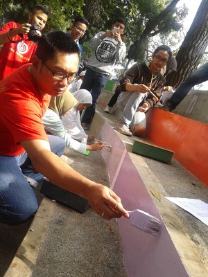 Begini Aksi Ridwan Kamil dan Warga Menyulap Taman Musik Jadi Lebih Gaul