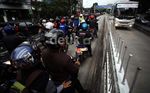 Puluhan Motor Terjaring Razia Jalur Busway