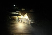 Material vulkanis yang dibawa air dari Gunung Kelud membanjiri daerah sekitaran Gunung.     
