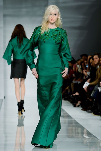 Antonio Berardi. Fall/Winter 2014. London Fashion Week 2014. [Photo by Ben A. Pruchnie/Getty Images]