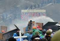  Pertumpahan darah yang terjadi di Kiev, Ukraina mengundang keprihatinan negara-negara. AFP Photo/Genya Savilov     