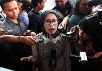 Iti tiba di gedung KPK, Jl Rasuna Said sekitar pukul 13.50 WIB. Lamhot Aritonang/detikFoto.