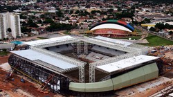 Arena Pantanal di Kota Cuiaba. Stadion ini memiliki kapasitas 44.000 tempak duduk. AFP/Christophe Simon.