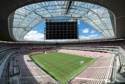 Arena Fonte Nova yang terletak di Salvador, Brasil. Stadion ini berkapasitas 56.000 tempat duduk. AFP/Yasuyoshi Chiba.