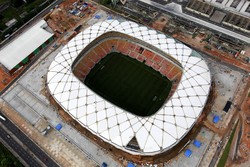 Arena Amazonia di Manaus. Stadion ini berkapasitas 42.374 tempat duduk. Reuters/Bruno Kelly.