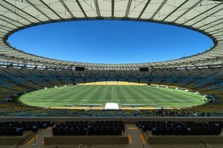 Stadion Maracana di Rio de Janeiro, Brasil. Stadion terbesar di Brasil ini berkapasitas 95.000 tempat duduk. AFP/Yasuyoshi Chiba.
