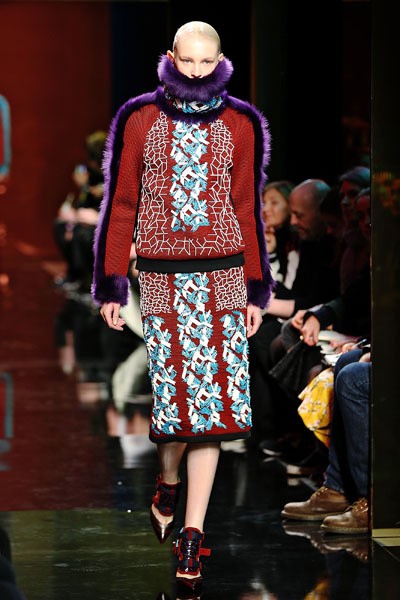 Peter Pilotto, Fall/Winter 2014. London Fashion Week 2014. [Photo by Miles Willis/Getty Images]