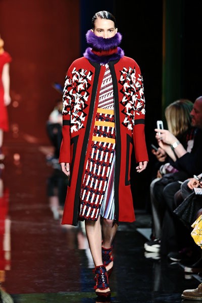 Peter Pilotto, Fall/Winter 2014. London Fashion Week 2014. [Photo by Miles Willis/Getty Images]