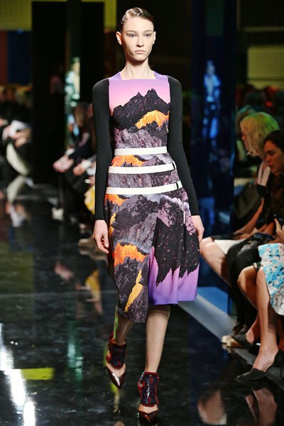 Peter Pilotto, Fall/Winter 2014. London Fashion Week 2014. [Photo by Miles Willis/Getty Images]