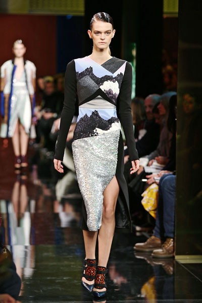 Peter Pilotto, Fall/Winter 2014. London Fashion Week 2014. [Photo by Miles Willis/Getty Images]