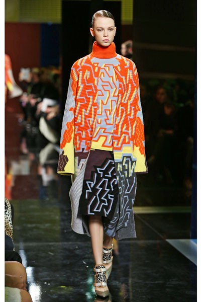 Peter Pilotto, Fall/Winter 2014. London Fashion Week 2014. [Photo by Miles Willis/Getty Images]